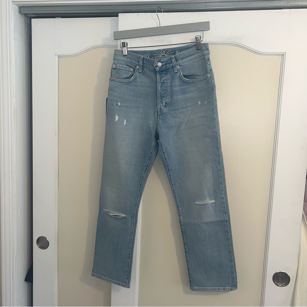 NWT Daily Blue Straight Leg Hype Jeans in Shade Dust Light Wash Denim Cropped